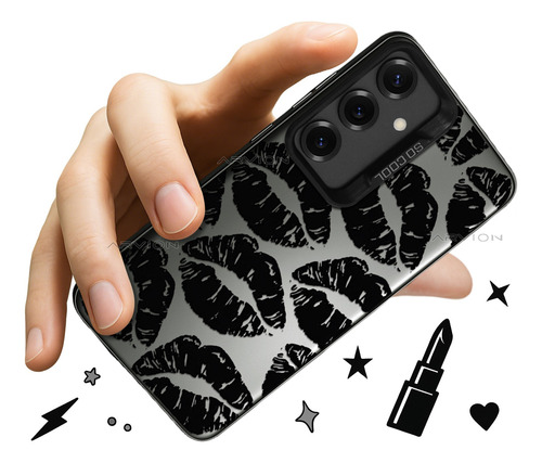 Funda Para Samsung Galaxy A Y S Creativa Con Estilo Mujer Negro Para Galaxy S25 Plus