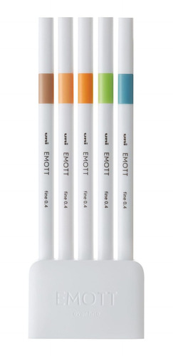 Set Tiralíneas Uniball Emott Pem-sy N°6 X5 Colores