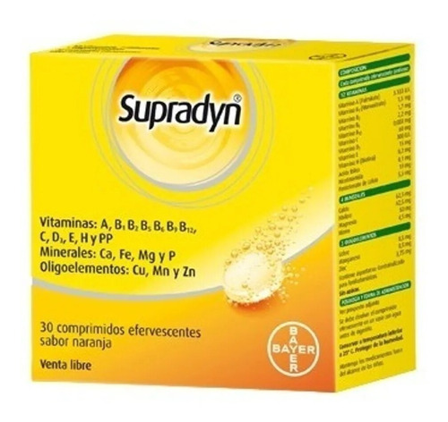 Supradyn Multivitaminico X 30 Comprimidos Efervescentes