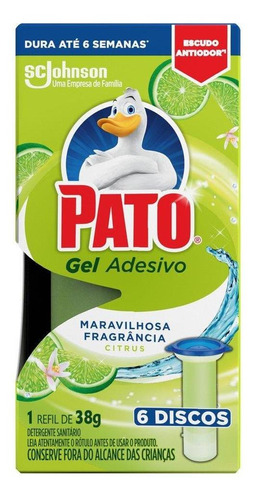 Refil Gel Adesivo Sanitário Pato Citrus 38g