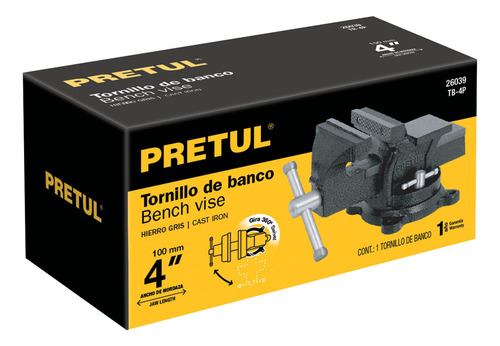 Tornillo Banco 4' Pretul 26039 Negro