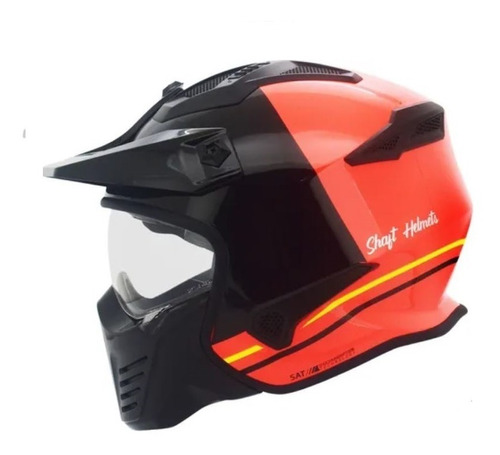 Casco Moto Shaft 225 Pilot Dual Abierto Con Visor Abatible