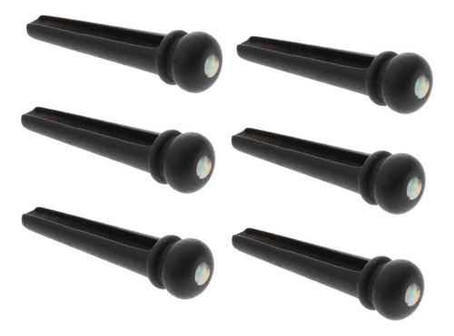 6 Piezas Pines De Puente De Guitarra Ústica Clavijas