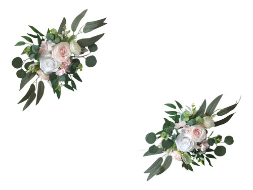 2 Piezas Arch Flores Flores Flores Flores De Flores Rosadas