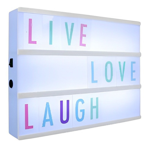 Pizarra Letrero Led Con Letras Cambiables A Colores -celeste