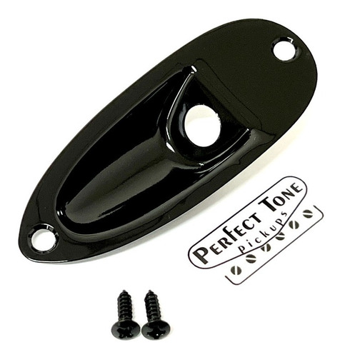 Jack Plate Preto Canoa Strato Padrão Fender Switchcraft 