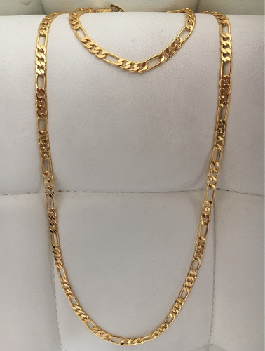 Cadena + Esclava Cartier Acero Enchape En Oro 18k 24 Pulgada