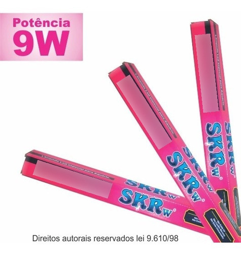 Lâmpada De Led Skrw Tubular T-8 9w Rosa 60cm + Brinde