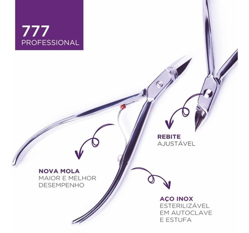 Imagem 6 de 7 de Alicate Cuticula Mundial 777 Profissional Inox Original + Nf