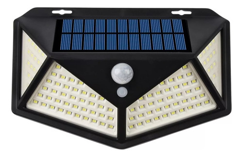 Lampara De Panel Solar Para Exteriores De 100 Led Y Sensor