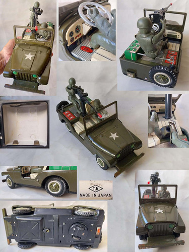 Brinquedo De Lata Gipe Militar T.n Japonês - Não Funciona (Usado)
