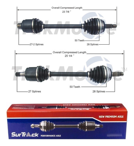 Surtrack Juego 2 Eje Delantero Para Honda Cr-v 98-01 Manual