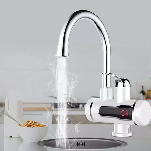 Llave Grifo Agua Caliente Eléctric Lavaplatos Lavamanos 220v