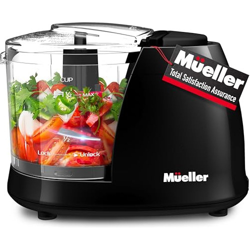 Mueller Mini Food Processor, Electric Food Chopper, 1.5-cup