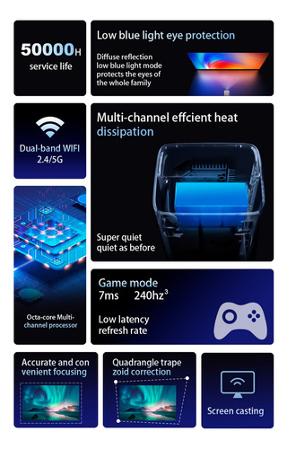 Led Source Mini Proyector Multimedia T11 Ultra Hd Portatil