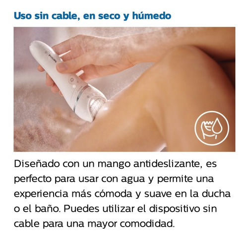 Imagen 3 de 10 de Depiladora Philips Inalámbrica +6 Accesorios Bre715