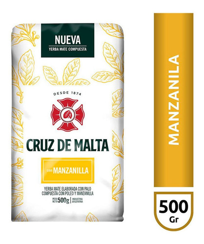 Yerba Mate Cruz De Malta Manzanilla X 500 Gr