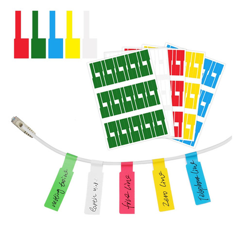 Etiquetas Adhesivas De Colores Para Cables Awg- Paq. 150 Uds