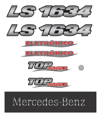 Kit Adesivo Mercedes Benz Ls1634 Tapa Sol Krt107 Compatível 