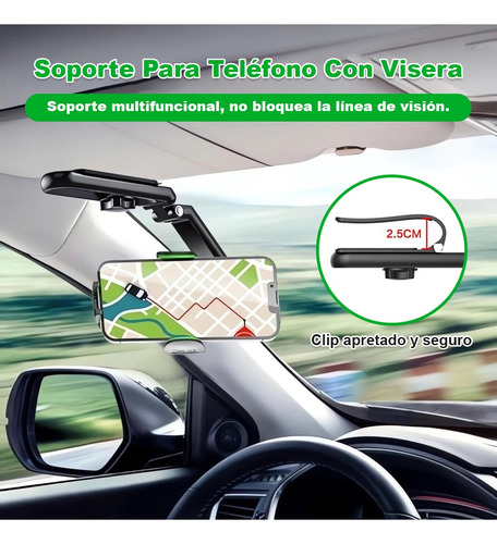 ` Soporte Teléfono Porta Celular 360° Carro Brazo Ajustable