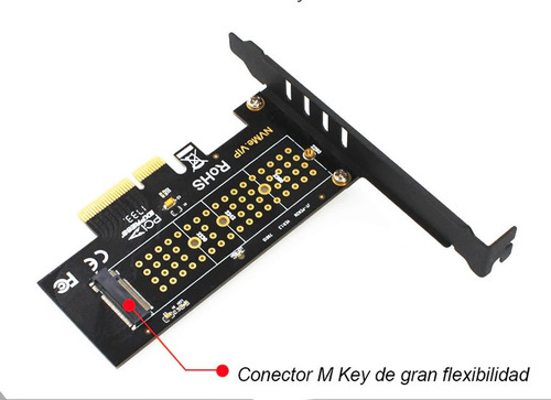 Placa Adaptador Disco Ssd M.2 Nvme Pcie 3.0 X4 X8 X16 Key M