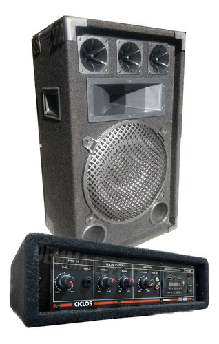 Combo Bafle 12'' Parlante 200w + Consola Amplificada Bt,usb