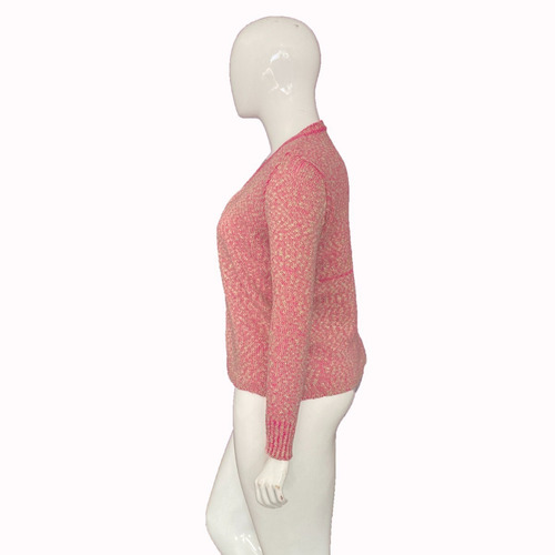 Imagem 2 de 4 de Blusa Feminina De Frio Cardigan Casaquinho Aberto Bege