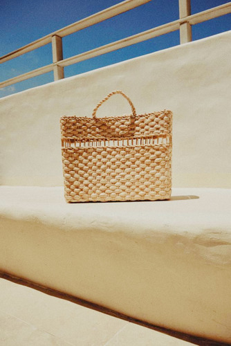 Bolsa Palha Natural De Milho Praia Sacola Feira Decoração