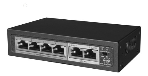 Switch 4 Puertos Poe + 2 Uplink Glc 10/100mbps Ethernet