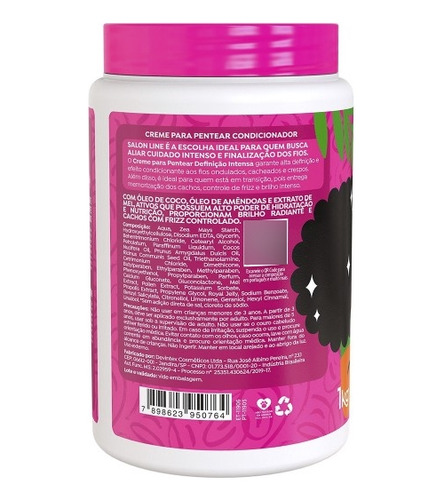 Creme Para Pentear Salon Line Definição Intensa Cabelos Cach