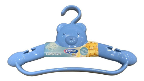 Cabide Infantil Urso Kit C/12 Un Adoleta Bebê Cajovil Azul