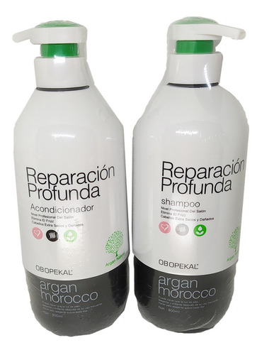 Reparacion Profunda Shampoo + Balsamo Argan Morocco Obopekal