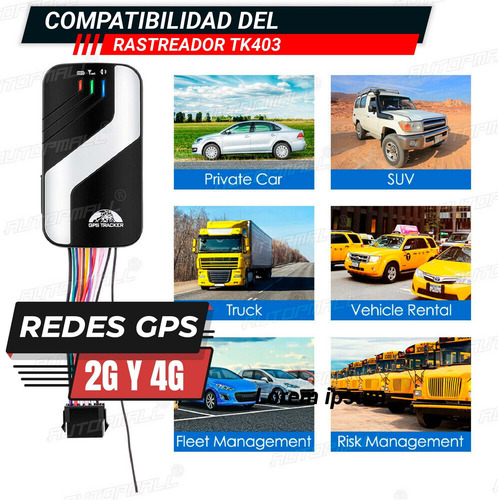 Gps Tracker Localizador Vehicular Red 4g Tk403a Plataforma
