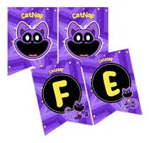Comprar Kit Imprimible Banderín Feliz Cumple Catnap Smiling Critters