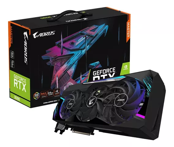 Placa de video Nvidia Gigabyte AORUS GeForce RTX 30 Series RTX 3090 GV-N3090AORUS M-24GD REV2.0 24GB