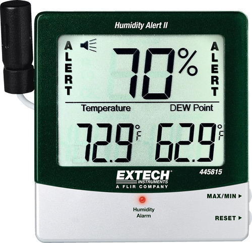 Metros Hygro-thermometer Alerta De Humedad Con Punto De Roci