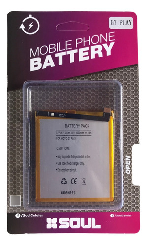 Bateria Para Motorola G7 Play Nueva Blister Fact A O B