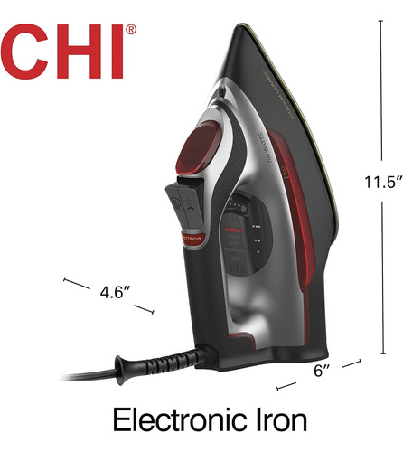 Plancha De Vapor Chi Steam 13107 Color Plateado