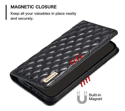 Funda Magnética De Piel Tipo Cartera Para Samsung Galaxy A56 A36 A16 A06 A55 A35 A15 A5 A24 A14 A34 A54 5g