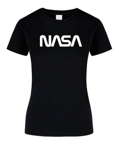 Playera Nasa Logo Astronauta Moda Casual Pro Dama + Envio