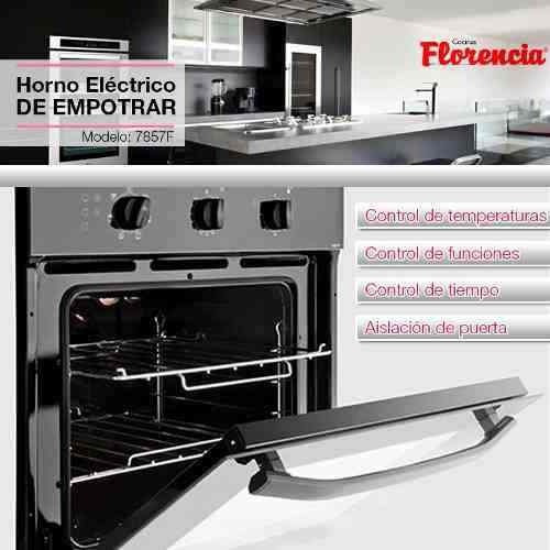 Horno empotrable eléctrico Florencia 7857F 63L negro 220V-240V