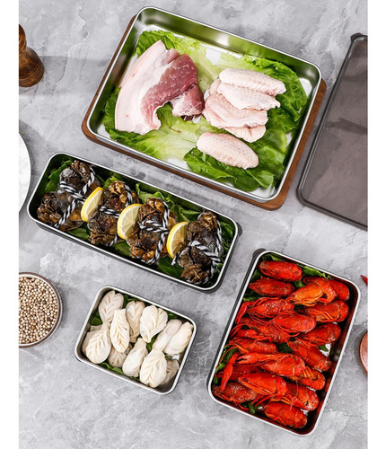 2 Contenedor De Almacenamiento De Alimentos Hermético Caja