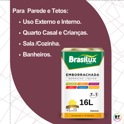 Tinta Vermelho Borgonha Emborrachada Contra Infiltração 16l