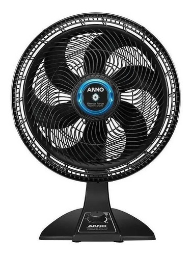 Ventilador de mesa Arno VF55 turbo preto com 6 pás de  polipropileno, 40 cm de diâmetro 127 V