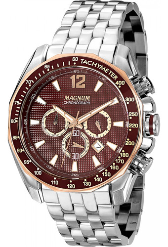 Relógio Masculino De Pulso Magnum Luxo Chronograph Ma33586r