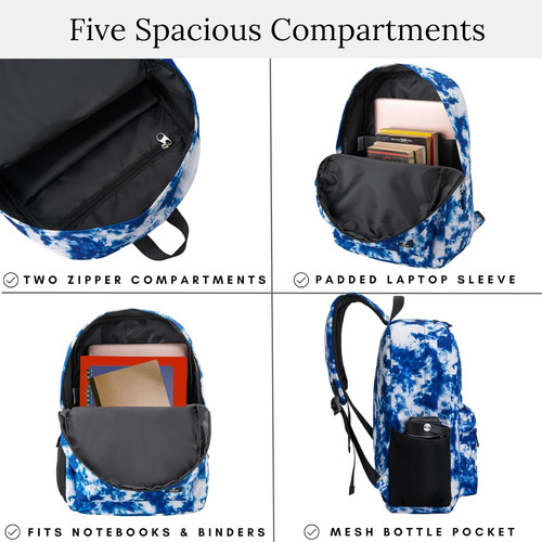 Mochila Escolar Fenrici Color Azul Para Computadora