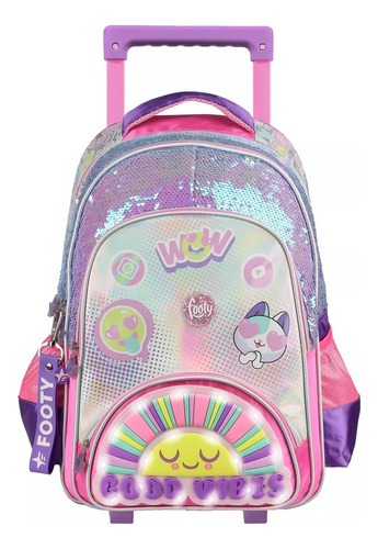 Mochila Footy 18  C/carrito Sunshine Luz Led ELG F2151