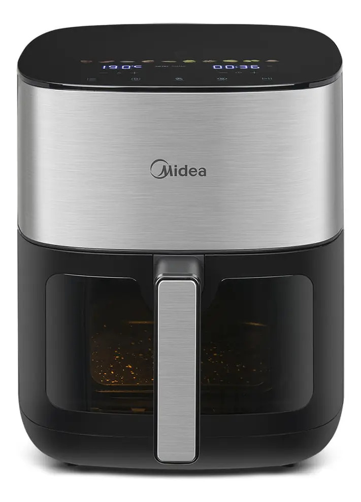 Fritadeira Air Fryer 6l Smart Chef Pro Midea Cor Inox