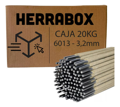 Electrodos 3.2mm 6013 Caja X 20 Kg - Arco Estable / Versatiles / Apto Soldadoras Inverter