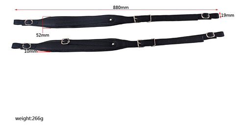 Material Cuero Ajustable Correas Hombro Cinturón Para